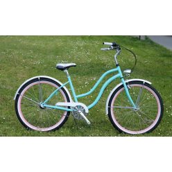 Egyedi-Cruiser-Noi-Kerekpar-1sp-/-3-sp-Turkiz-Rozs
