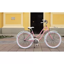 Egyedi-Cruiser-Noi-Kerekpar-1sp-/-3-sp-Rozsaszin-Feher