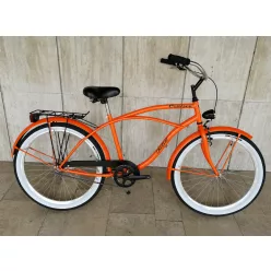   Toldi Cruiser - Férfi cruiser kerékpár - 3 sebességes agyváltós - kontrás bicikli - Narancssárga színben