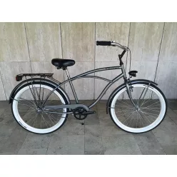   Toldi Cruiser - Férfi cruiser kerékpár - 3 sebességes agyváltós - kontrás bicikli - Titán grafit színben