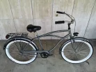 Toldi Cruiser - Férfi cruiser kerékpár - 1 sebességes - kontrás bicikli - Matt fekete színben