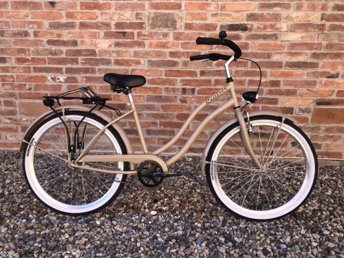 Toldi Cruiser - Női cruiser kerékpár - 3 sebességes agyváltós - kontrás bicikli - Cappucino színben