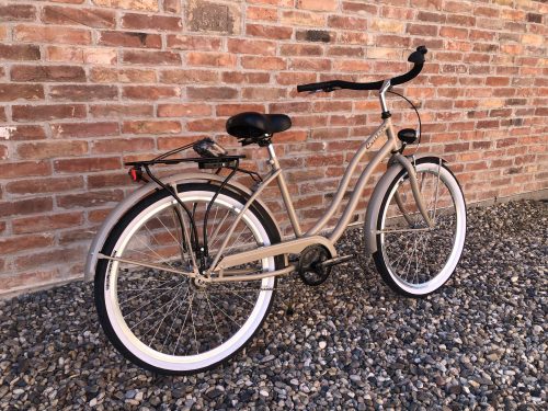 Toldi Cruiser - Női cruiser kerékpár - 3 sebességes agyváltós - kontrás bicikli - Cappucino színben