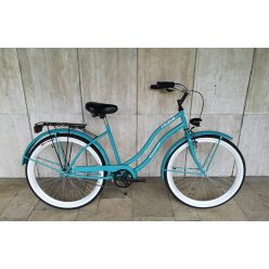   Toldi Cruiser - Női cruiser kerékpár - 1 sebességes - kontrás bicikli - Celeste színben