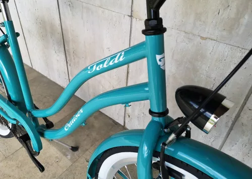 Toldi Cruiser - Női cruiser kerékpár - 3 sebességes agyváltós - kontrás bicikli - Celeste színben