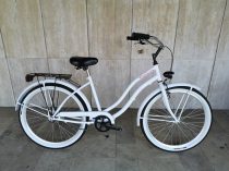   Toldi Cruiser - Női cruiser kerékpár - 3 sebességes agyváltós - kontrás bicikli - Fehér színben