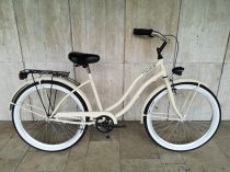   Toldi Cruiser - Női cruiser kerékpár - 1 sebességes - kontrás bicikli - Krém színben