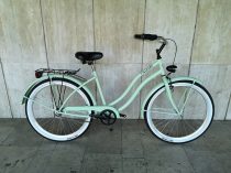   Toldi Cruiser - Női cruiser kerékpár - 3 sebességes agyváltós - kontrás bicikli - Menta zöld