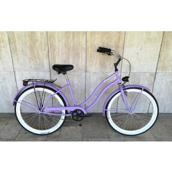   Toldi Cruiser - Női cruiser kerékpár - 3 sebességes agyváltós - kontrás bicikli - lila színben