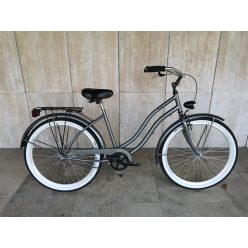   Toldi Cruiser - Női cruiser kerékpár - 3 sebességes agyváltós - kontrás bicikli - Titán grafit színben