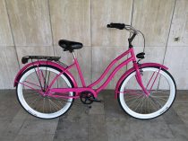   Toldi Cruiser - Női cruiser kerékpár - 1 sebességes - kontrás bicikli - Pink színben