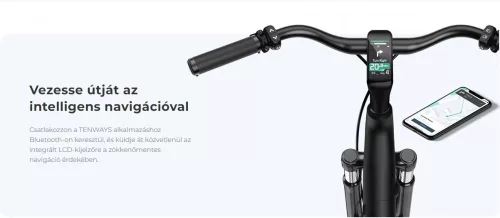 TENWAYS CGO800S - Női elektromos kerékpár - Matt padlizsán - Innovatív | Ajánlott modell