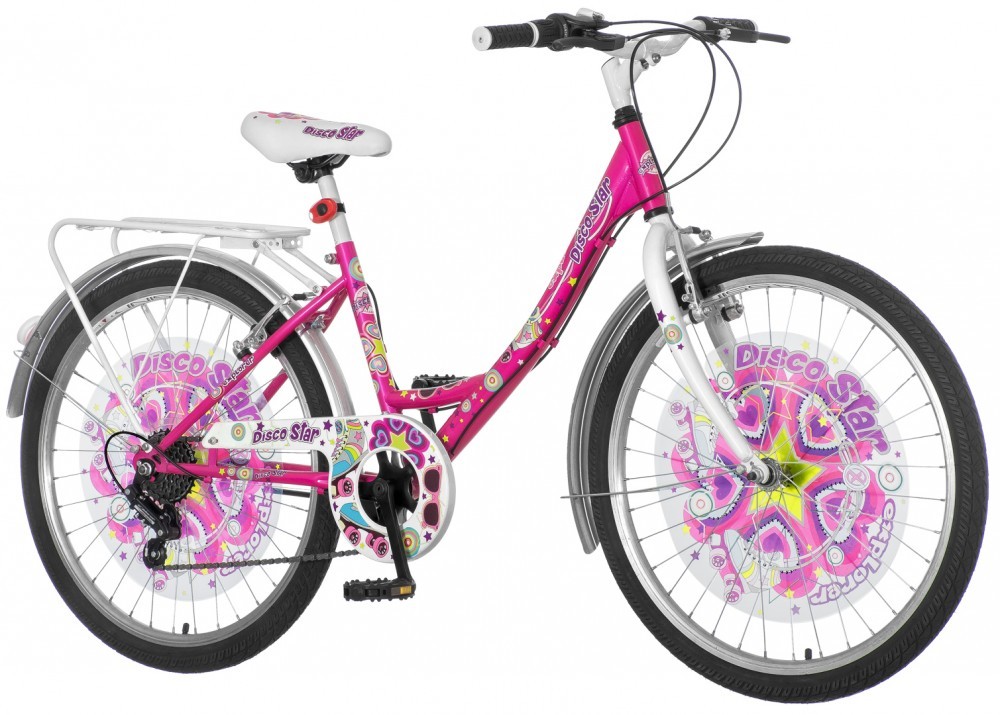 Explorer Disco Star 24 gyerek kerékpár HAJMERESZTŐ ÁRON Rózsaszín