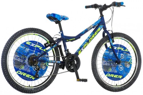 Explorer Magnito 24" fiú 18 sebesség - kék gyerek kerékpár