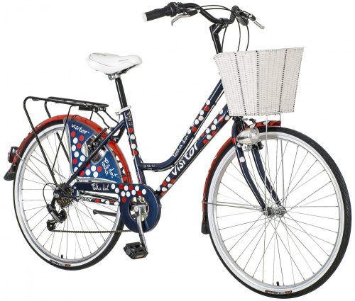 Visitor Polka női városi kontrás kerékpár - Kék színben