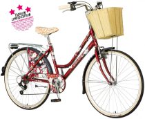   Visitor Peony 6 sebességes női városi kerékpár 26" - Bordó rózsás