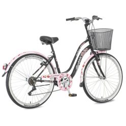   Explorer Cherry Blossom női városi cruiser kerékpár - Váltós 6sp - Fekete