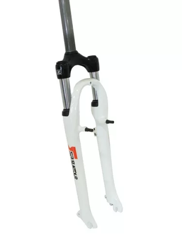 Suntour teleszkópos villa 28" A-head 1-1/8 | 63mm M3010-P fehér | 230 mm-es nyakkal