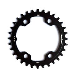   Sunrace CRMX30 Narrow Wide 4 furatos aszimmetrikus lánctányér [fekete, 34]