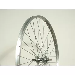   Kerék első 26-os (559x20) remerx szimplafalú aluminium felni ezüst | acél menetes agy