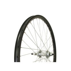   Kerék 24-es hátsó duplafalú| falú fekete felni menetes acél agy | ezüst, festett fékfelület