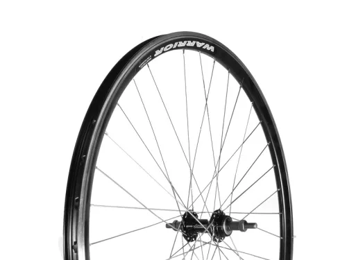 Kerék 622-es hátsó duplafalú | Warrior fekete felni, acél menetes agy | fekete