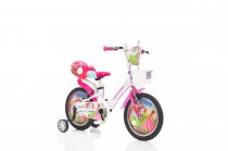  Corelli Lovely 16" lány gyerek alumínium kerékpár - Fehér-Rózsaszín