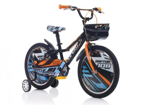 Corelli Raptor 16" fiú gyerek alumínium kerékpár - Fekete-Kék-Narancs