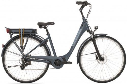Rock Machine Cityride e100 SD elektromos városi kerékpár - matt sötétkék - 19"-os vázzal