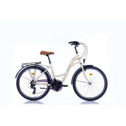   Corelli Glowie 26 könnyűvázas női városi kerékpár 44 cm Krém