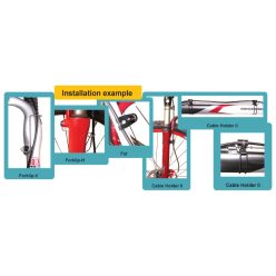   a2Z CableHolder II. fékcső tartó vázra és villára kábelvezető