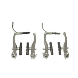 V-fék szett első+hátsó alu - 110mm - ezüst