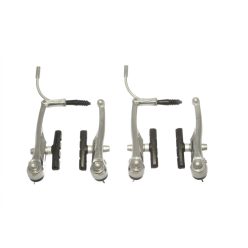 Saccon V-fék szett első+hátsó  alu - 110mm - ezüst