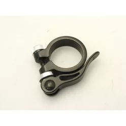 Nyeregcső bilincs 34,9mm alu. | gyorszárral fekete