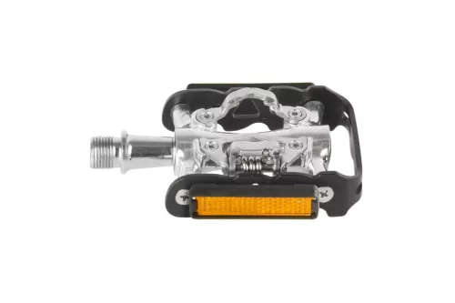 Pedál 9/16" spd/mtb alu cr-mo tgly fekete m-wave