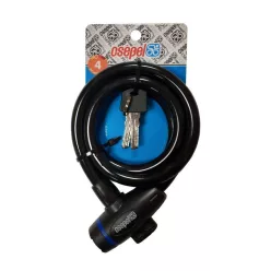 Zár csepel kábel 12x1200mm kulcsos fekete