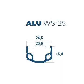 Beretta felni 28-1-1-2 - alu - WS-25 - natur - 36 lyukas