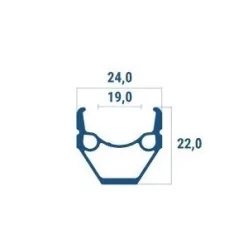 Beretta felni alu 28X1,75 - Duplafalu - 36 lyukas - Natur