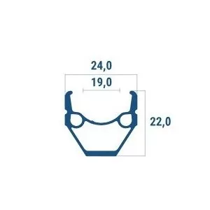Beretta felni alu 28X1,75 - Duplafalu - 36 lyukas - Natur