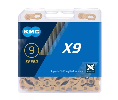KMC 9 sebességes lánc X9 | 1/2X11/128 | 114szem