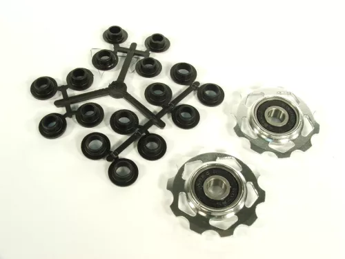 Valtógörgő alu cnc ezüst | ipari csapágyazású