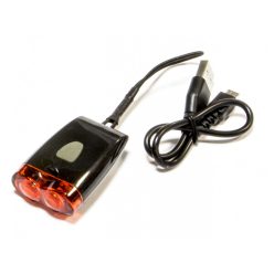 Első lámpa fekete - USB - 2LED