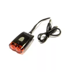 Első lámpa fekete - USB - 2LED