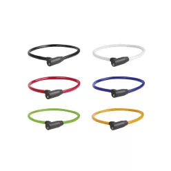 Zár kábel kulcsos 10 x 600 mm többféle színben