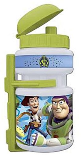 Disney kulacs+tartó -  műanyag - 350 ml - Toy Story  - Zöld Fehér