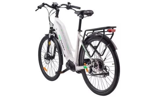 Kerékpár elektromos MS Energy C100 női 8 sp 27,5" - 19"-os vázzal - fehér