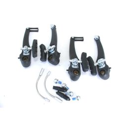 Fékszett v-fék műanyag fekete 112 mm 60 mm fékpofa