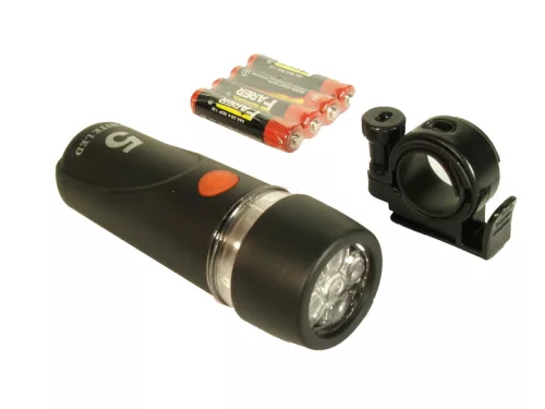 Lámpa első elemes 5 led+elem | fekete