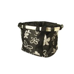 Kosár előre gyorszáras divat | fekete virágmintás
