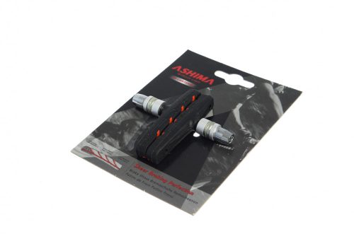 Ashima Fékpofa V-fékhez menetes fekete-piros 72mm